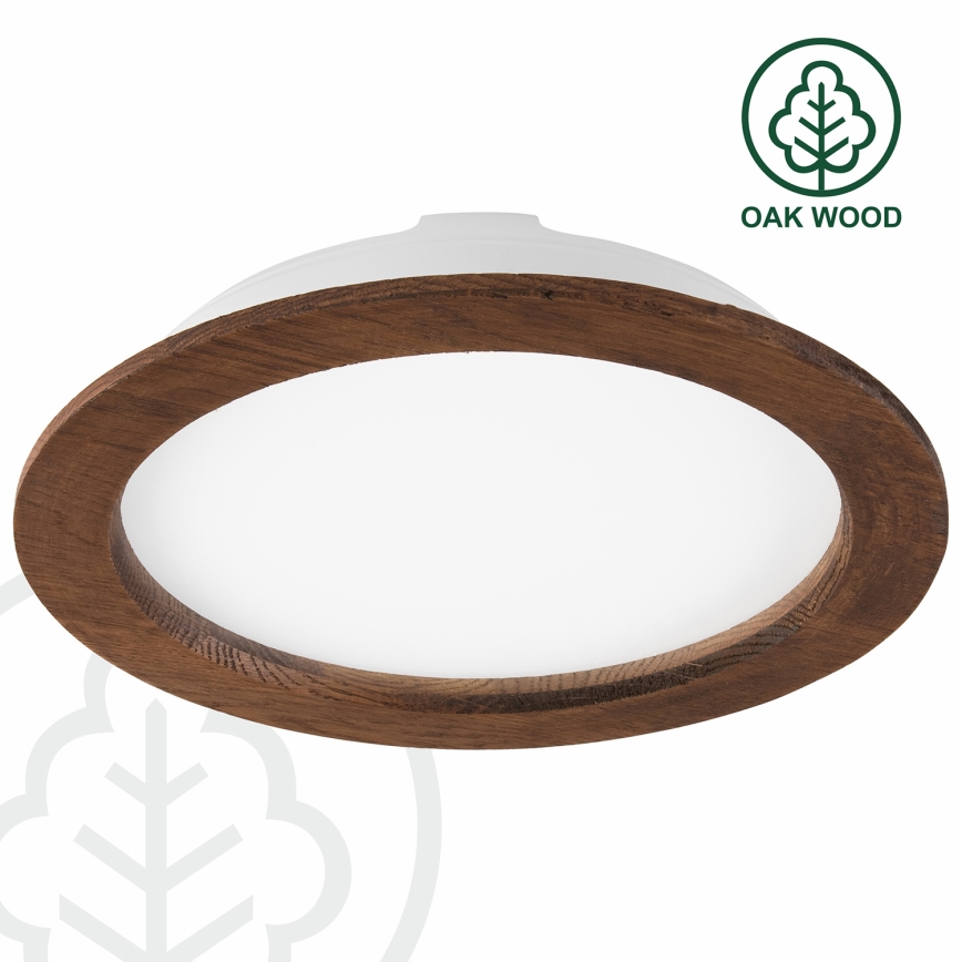 LED Ugradbena svjetiljka WOODY SPOT LED/23,5W/230V 4000K trešnja ø 23,5 cm