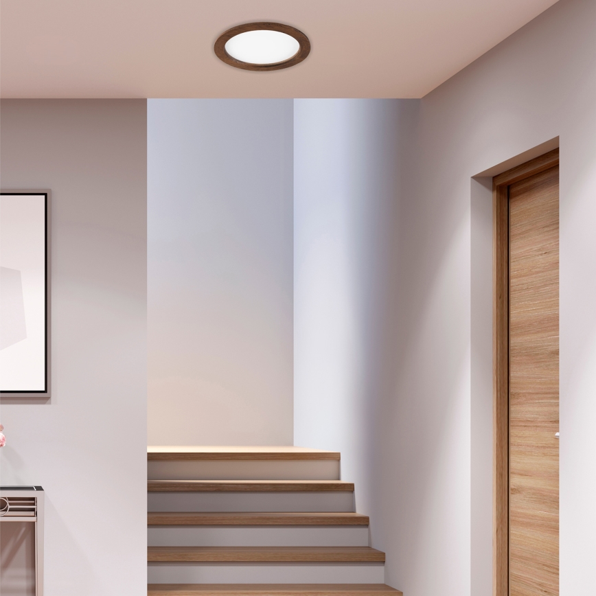 LED Ugradbena svjetiljka WOODY SPOT LED/23,5W/230V 4000K trešnja ø 23,5 cm