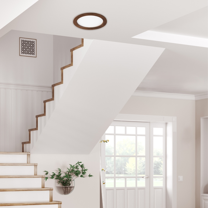 LED Ugradbena svjetiljka WOODY SPOT LED/23,5W/230V 4000K trešnja ø 23,5 cm