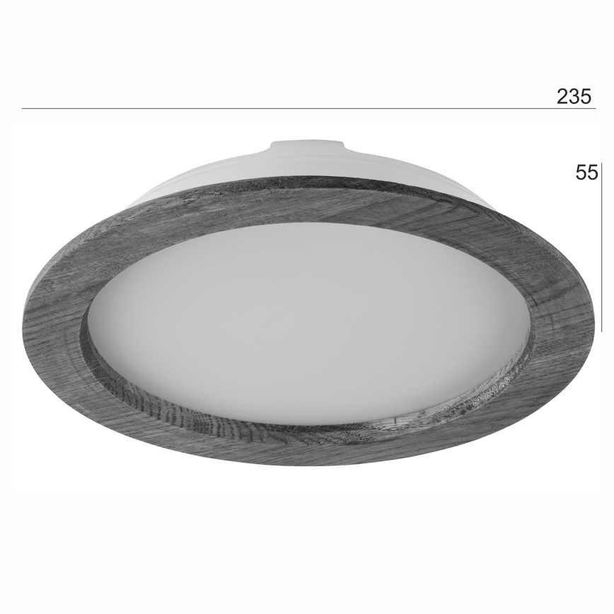 LED Ugradbena svjetiljka WOODY SPOT LED/23,5W/230V 4000K trešnja ø 23,5 cm