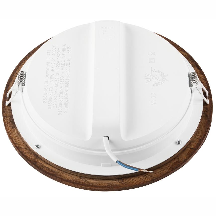 LED Ugradbena svjetiljka WOODY SPOT LED/23,5W/230V 4000K trešnja Ø 23,5 cm