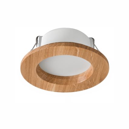 LED Ugradbena svjetiljka WOODY SPOT LED/5,5W/230V 4000K hrast ø 10 cm