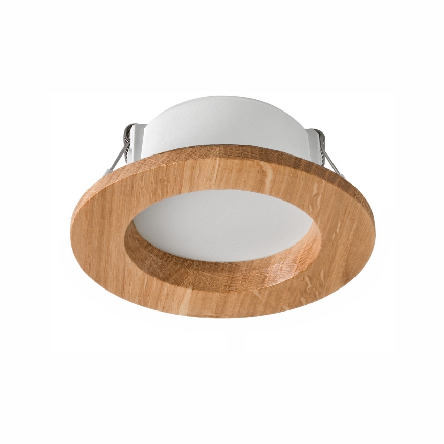 LED Ugradbena svjetiljka WOODY SPOT LED/5,5W/230V 4000K hrast ø 10 cm