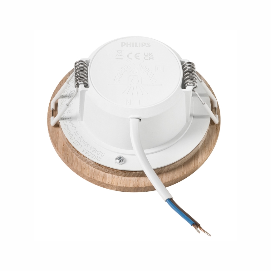 LED Ugradbena svjetiljka WOODY SPOT LED/5,5W/230V 4000K hrast ø 10 cm