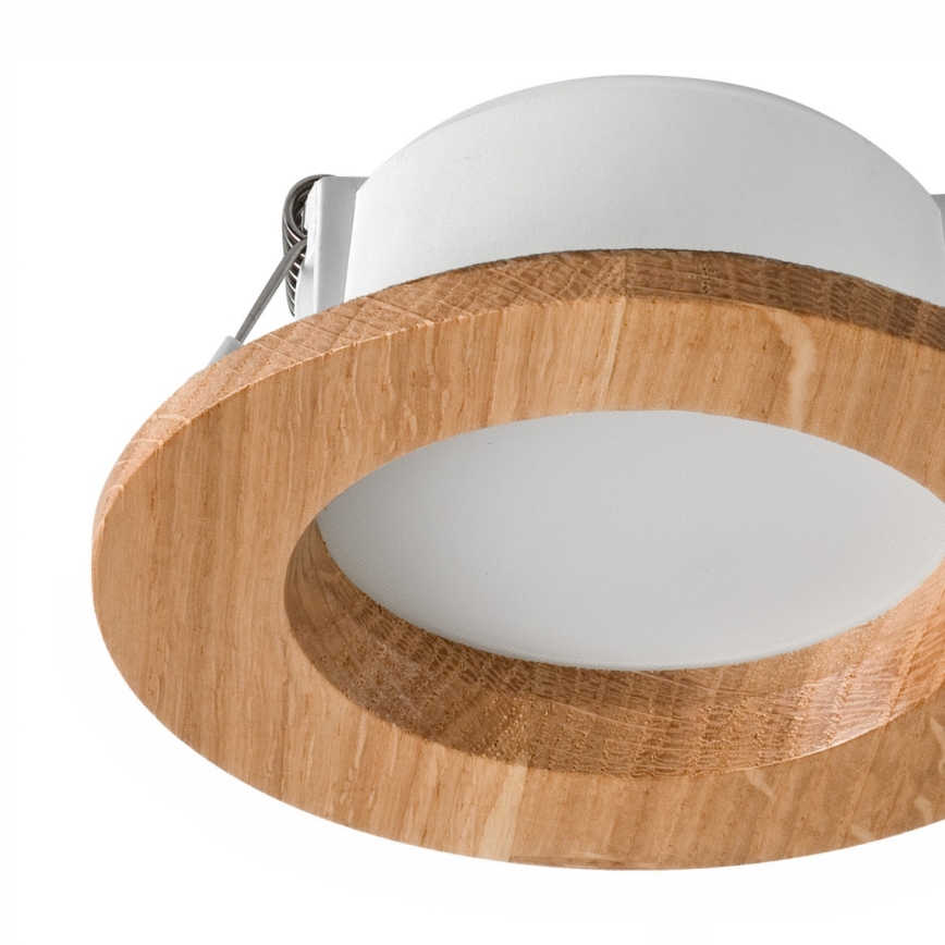 LED Ugradbena svjetiljka WOODY SPOT LED/5,5W/230V 4000K hrast ø 10 cm