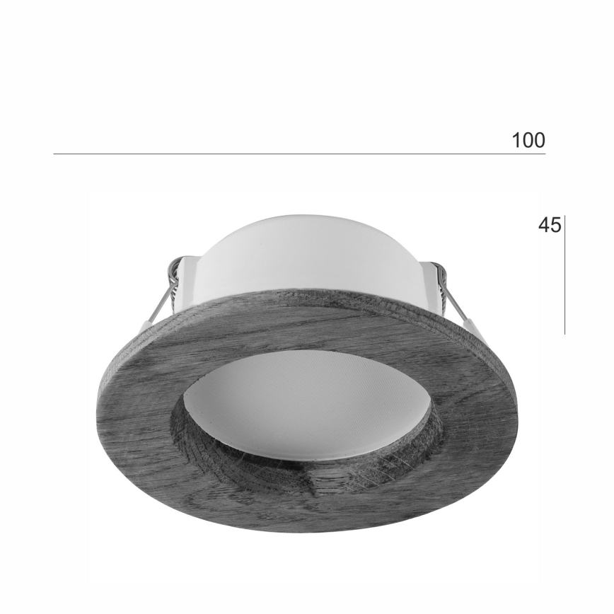 LED Ugradbena svjetiljka WOODY SPOT LED/5,5W/230V 4000K hrast ø 10 cm