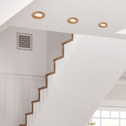 LED Ugradbena svjetiljka WOODY SPOT LED/5,5W/230V 4000K hrast ? 10 cm