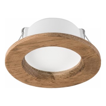 LED Ugradbena svjetiljka WOODY SPOT LED/5,5W/230V 4000K orah ? 10 cm