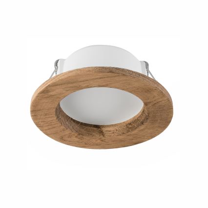 LED Ugradbena svjetiljka WOODY SPOT LED/5,5W/230V 4000K orah ø 10 cm