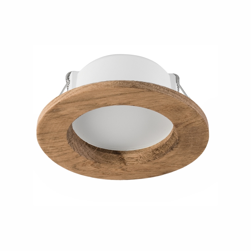 LED Ugradbena svjetiljka WOODY SPOT LED/5,5W/230V 4000K orah ø 10 cm