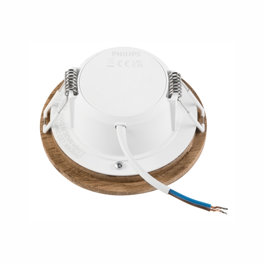 LED Ugradbena svjetiljka WOODY SPOT LED/5,5W/230V 4000K orah ø 10 cm