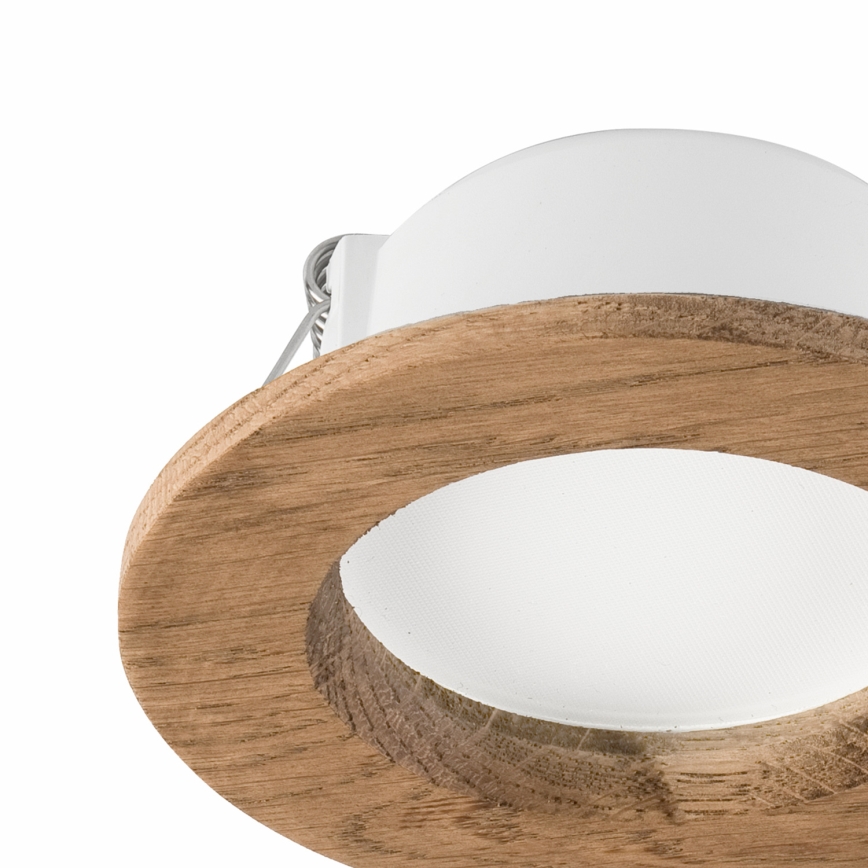 LED Ugradbena svjetiljka WOODY SPOT LED/5,5W/230V 4000K orah ø 10 cm