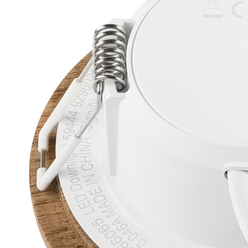 LED Ugradbena svjetiljka WOODY SPOT LED/5,5W/230V 4000K orah ø 10 cm
