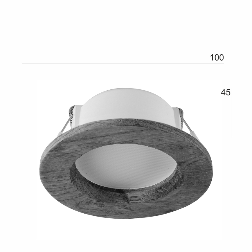 LED Ugradbena svjetiljka WOODY SPOT LED/5,5W/230V 4000K orah ø 10 cm