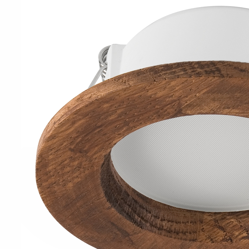 LED Ugradbena svjetiljka WOODY SPOT LED/5,5W/230V 4000K trešnja ø 10 cm
