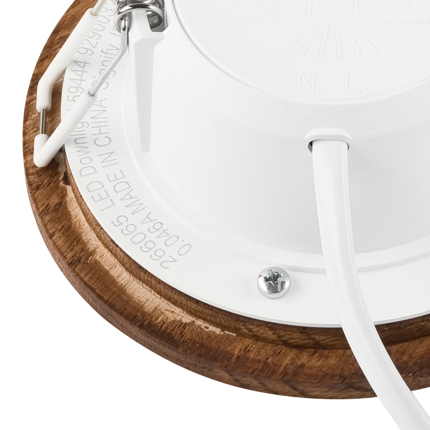 LED Ugradbena svjetiljka WOODY SPOT LED/5,5W/230V 4000K trešnja ø 10 cm