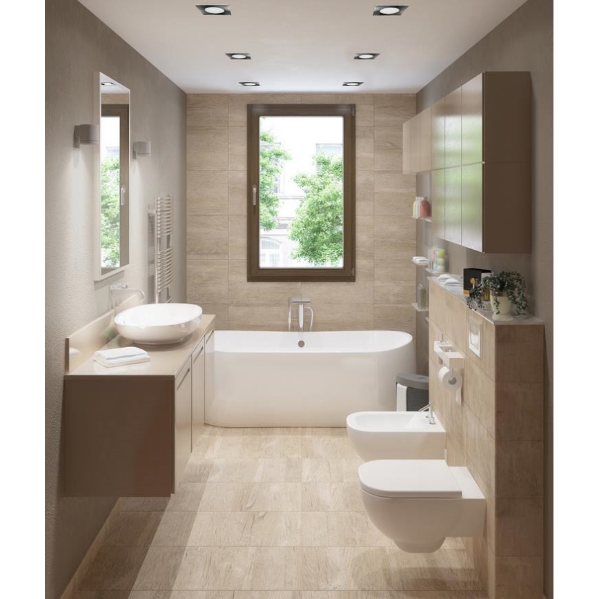 LED Ugradbena svjetiljka za kupaonicu BONO LED/8W/230V 4000K IP65 sjajni krom