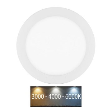 LED Ugradbena svjetiljka za kupaonicu LADA LED/18W/230V 3000/4000/6000K pr. 22 cm IP44 bijela