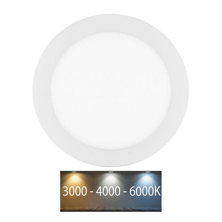 LED Ugradbena svjetiljka za kupaonicu LADA LED/18W/230V 3000/4000/6000K pr. 22 cm IP44 bijela