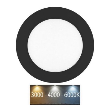 LED Ugradbena svjetiljka za kupaonicu LADA LED/6W/230V 3000/4000/6000K pr. 12 cm IP44 crna