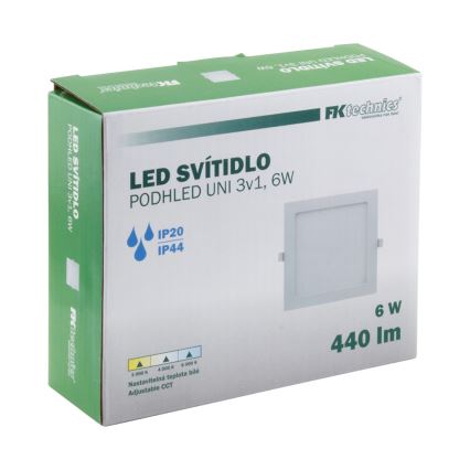 LED Ugradbena svjetiljka za kupaonicu LED/6W/230V 3000/4000/6000K IP44