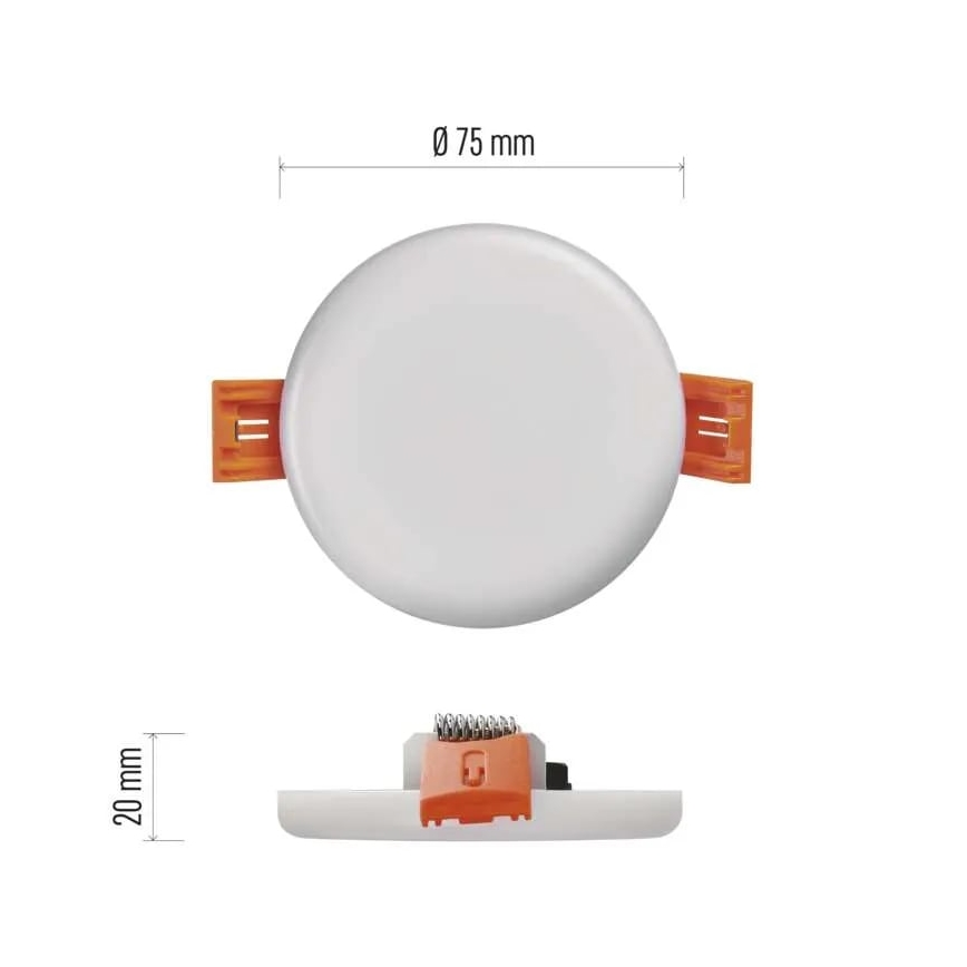 LED Ugradbena svjetiljka za kupaonicu LED/6W/230V IP65
