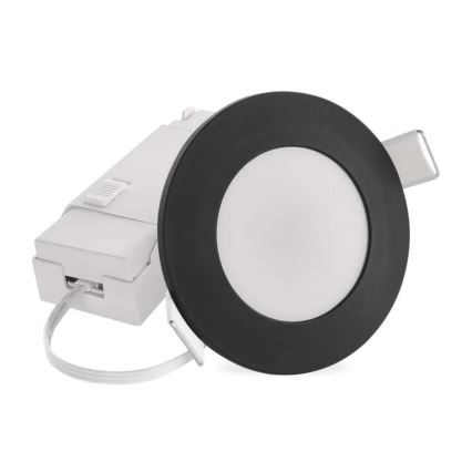 LED Ugradbena svjetiljka za kupaonicu LORI LED/4,5W/230V IP65 2700/4000K pr. 8,5 cm crna