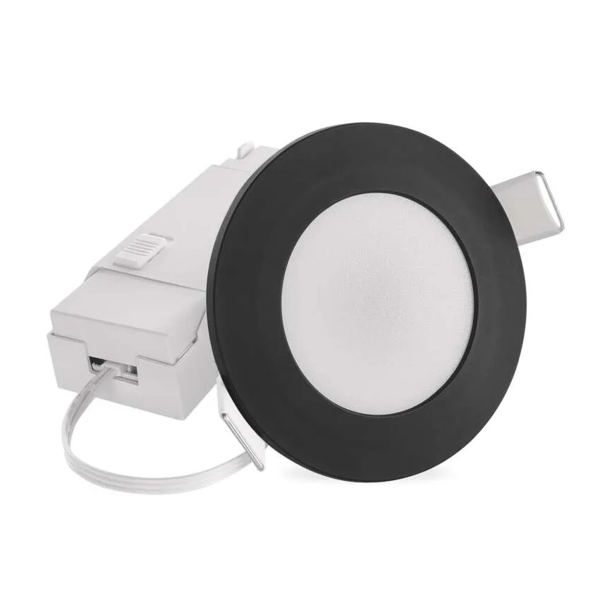 LED Ugradbena svjetiljka za kupaonicu LORI LED/4,5W/230V IP65 2700/4000K pr. 8,5 cm crna