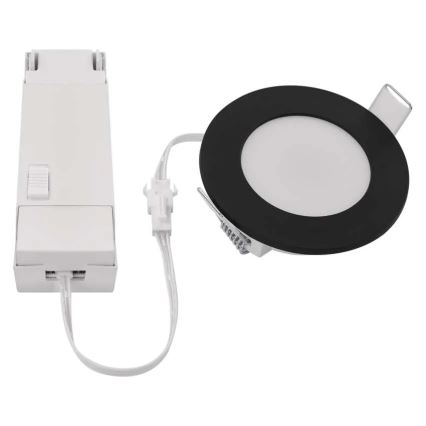 LED Ugradbena svjetiljka za kupaonicu LORI LED/4,5W/230V IP65 2700/4000K pr. 8,5 cm crna