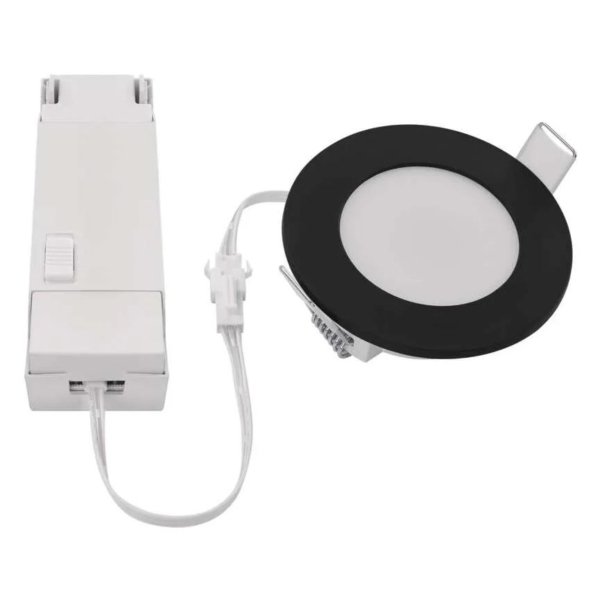 LED Ugradbena svjetiljka za kupaonicu LORI LED/4,5W/230V IP65 2700/4000K pr. 8,5 cm crna