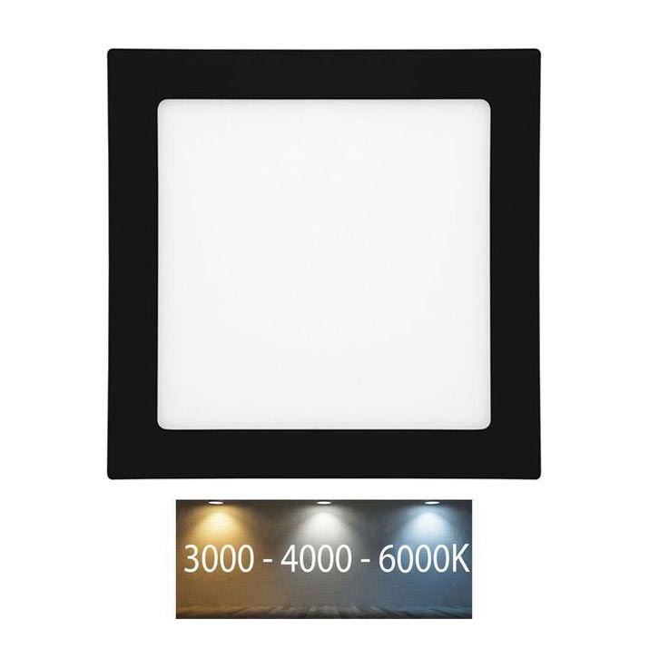 LED Ugradbena svjetiljka za kupaonicu RAFA LED/12W/230V 3000/4000/6000K 17x17 cm IP44 crna