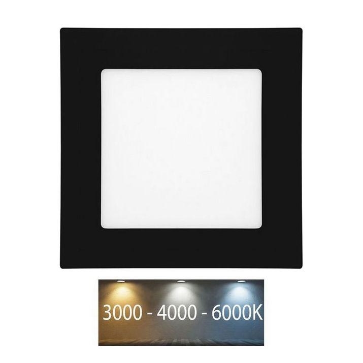 LED Ugradbena svjetiljka za kupaonicu RAFA LED/6W/230V 3000/4000/6000K 12x12 cm IP44 crna