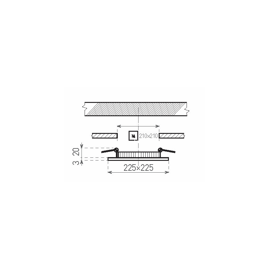 LED Ugradbena svjetiljka za kupaonicu VEGA LED/18W/230V 2800K 22,5 cm IP44