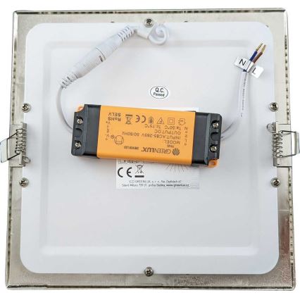 LED Ugradbena svjetiljka za kupaonicu VEGA LED/18W/230V 3800K 22,5 cm IP44