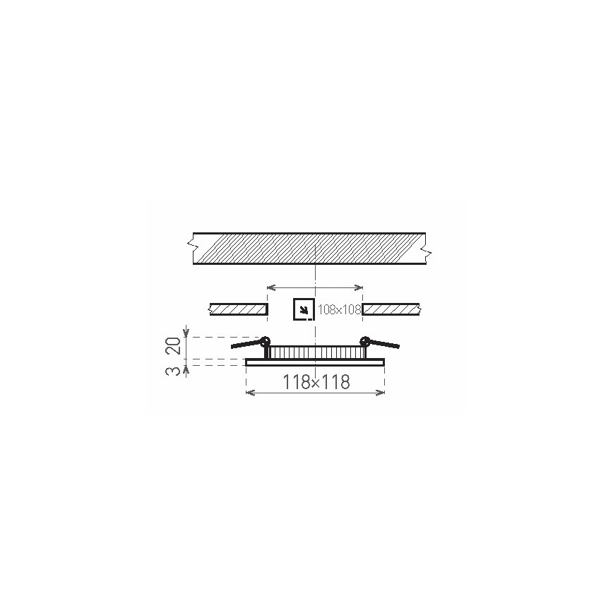 LED Ugradbena svjetiljka za kupaonicu VEGA LED/24W/230V 2800K pr. 29,8 cm IP44