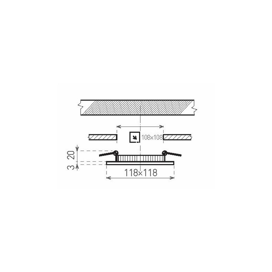 LED Ugradbena svjetiljka za kupaonicu VEGA LED/6W/230V 2800K 11,8 cm IP44