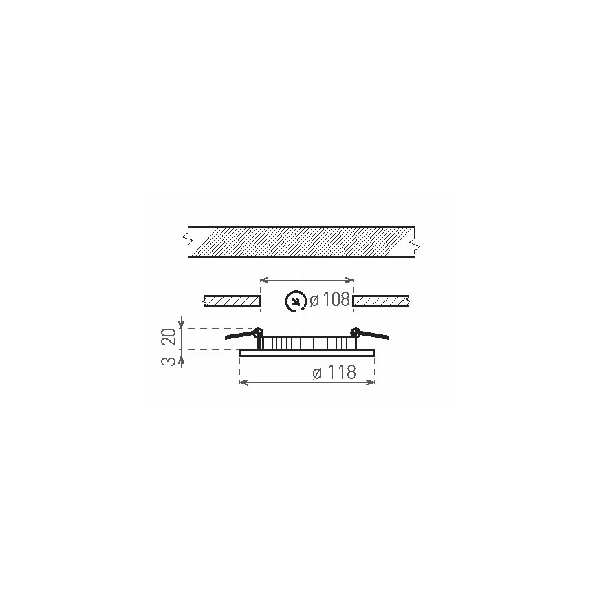 LED Ugradbena svjetiljka za kupaonicu VEGA LED/6W/230V 3800K pr. 11,8 cm IP44