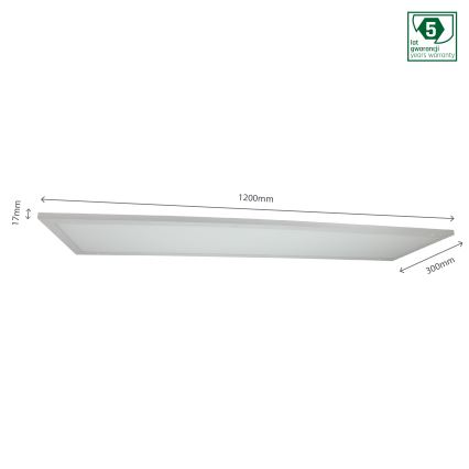 LED Ugradbeni panel ALGINE DUO 2u1 LED/30W/230V 120x30 cm