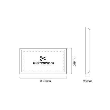 LED Ugradbeni panel LED/40W/230V 4000K 120x30 cm