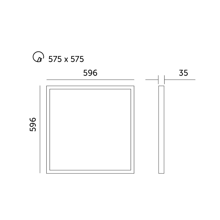 LED Ugradbeni panel LED/40W/230V 4000K 60x60 cm