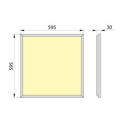 LED Ugradbeni panel OREGA PLUS 60 LED/50W/230V 4000K IP40