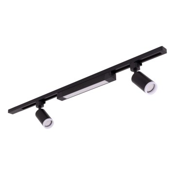 LED Ugradna lampica u TRACER sustavu 2xGU10/10W/230V + LED/20W 1 m crna