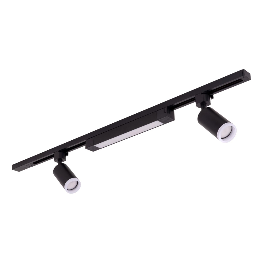 LED Ugradna lampica u TRACER sustavu 2xGU10/10W/230V + LED/20W 1 m crna
