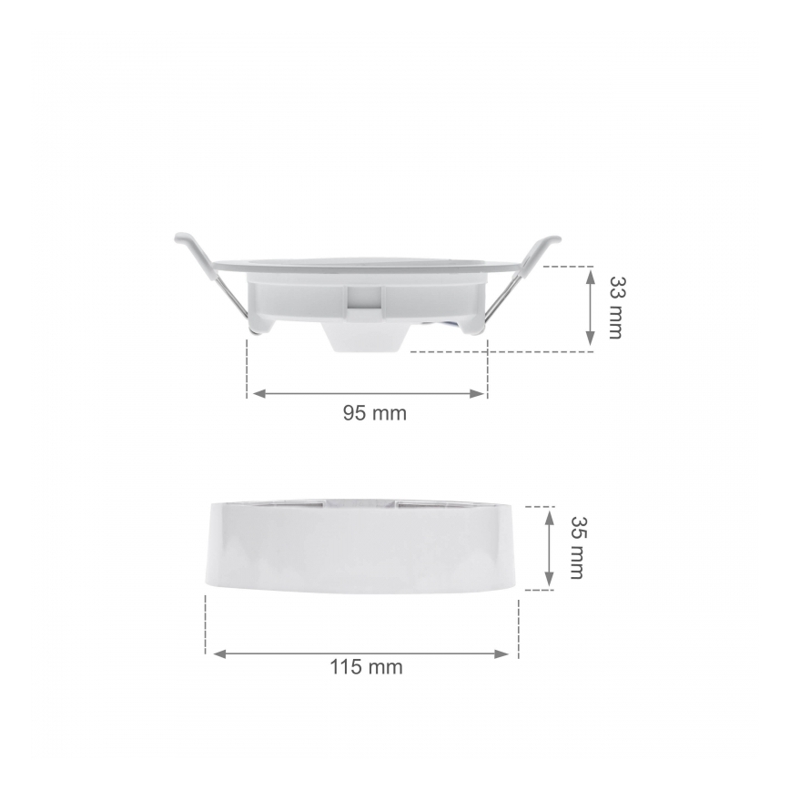 LED ugradna stropna svjetiljka ALGINE 2u1 LED/6W/230V 3000K bijela