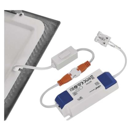 LED ugradna stropna svjetiljka NEXXO LED/18W/230V 3000/3500/4000K srebrna 22,5x22,5 cm