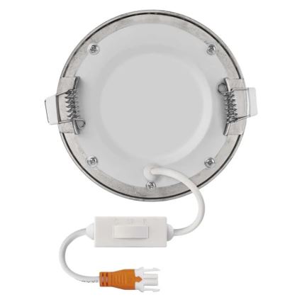 LED ugradna stropna svjetiljka NEXXO LED/7W/230V 3000/3500/4000K srebrna Ø 12 cm