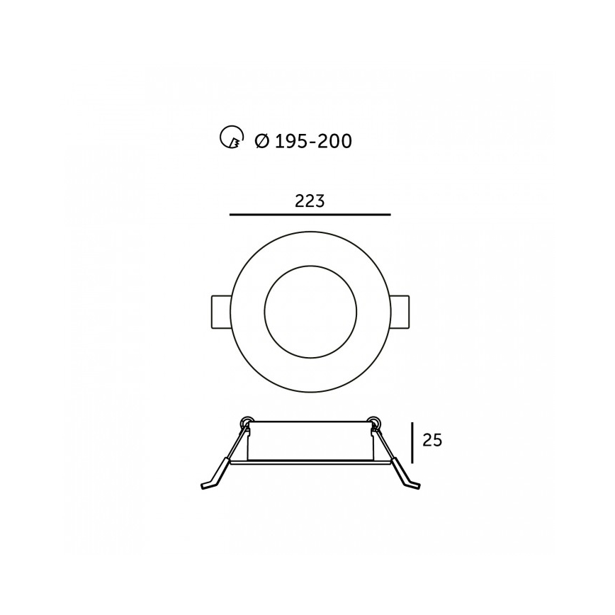 LED ugradna stropna svjetiljka SIGARO LED/18W/230V 3000/4000/6500K Ø 22 cm bijela