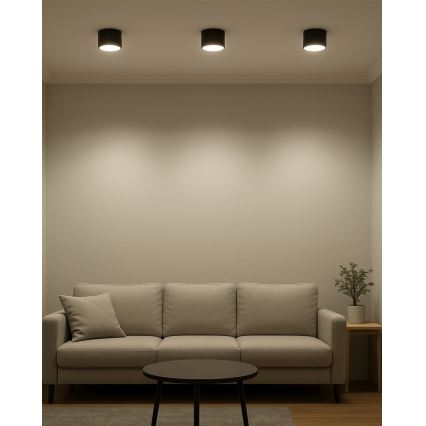 LED ugradna svjetiljka LED/10W/230V 3000/4000/6400K promjer 12 cm crna