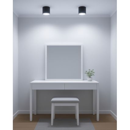 LED ugradna svjetiljka LED/10W/230V 3000/4000/6400K promjer 12 cm crna