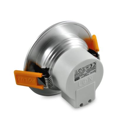 LED Ugradna svjetiljka VENUS LED/7W/230V srebrna okruglo